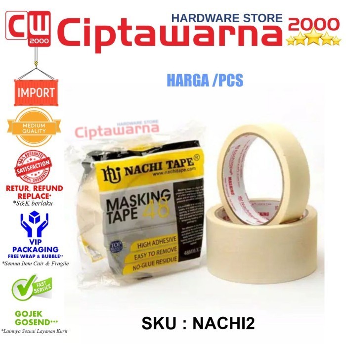

Nachi Masking Tape 2 inc - Lem kertas 2" 48mm Palembang