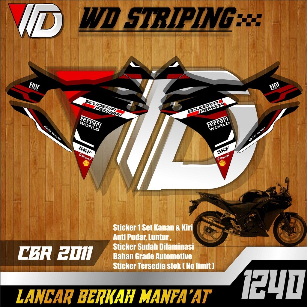 1240 STIKER STIPING SEPEDA MOTOR HONDA CBR