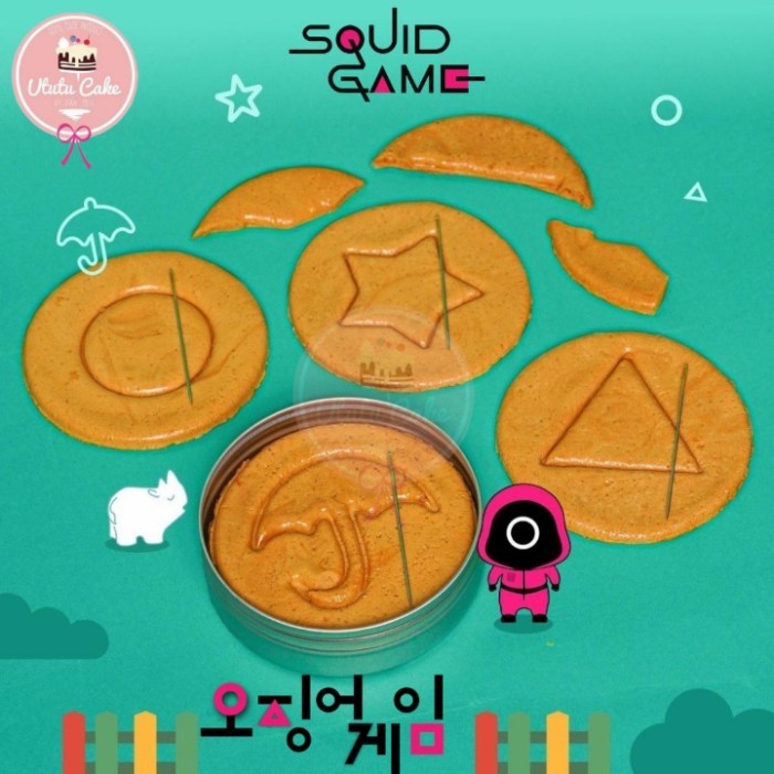 

READY STOCK!!! dalgona candy squid game | Permen dalgona 2Pcs - bulat