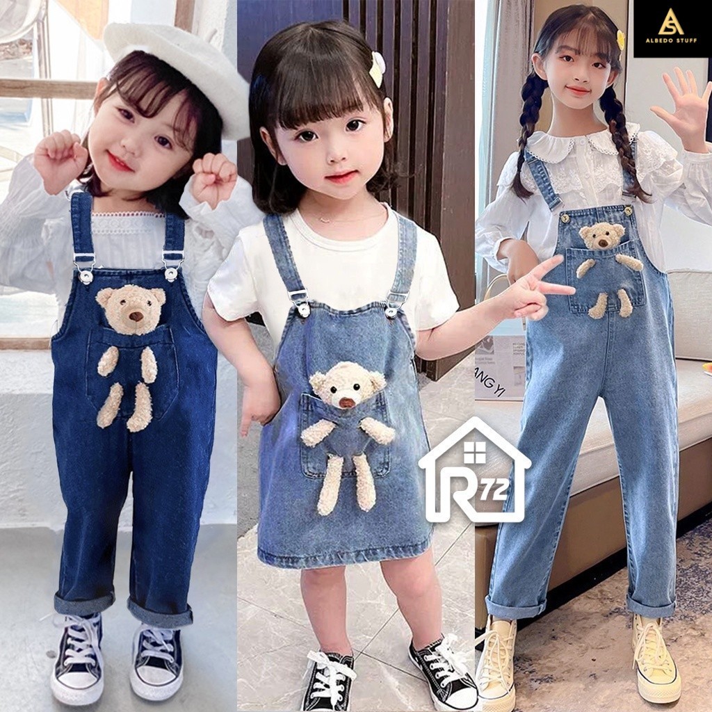 Overall Boneka Anak - Jumpsuit Wearpack Celana dan Rok