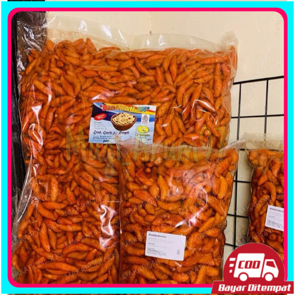 

Bidaran Balado Cap 2N - 1Kg Bidaran Camilan Rasa Balado Pedas Manis Makaroni food