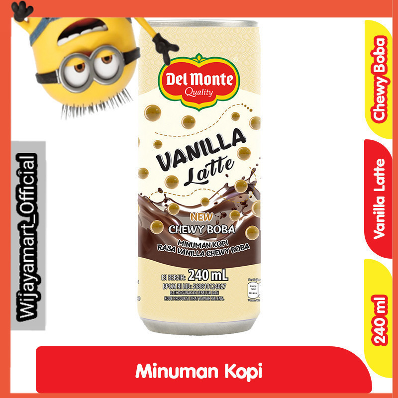 

Del Monte Vanila Latte Minuman Kopi Chewy Boba Kaleng 240 ml