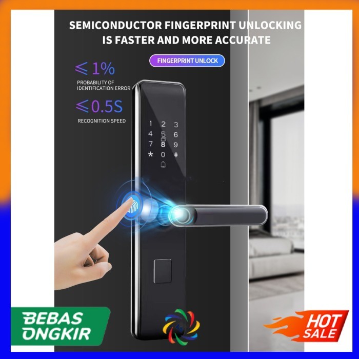 

MJ3 Smart Door Lock Fingerprint Code Bluetooth Card