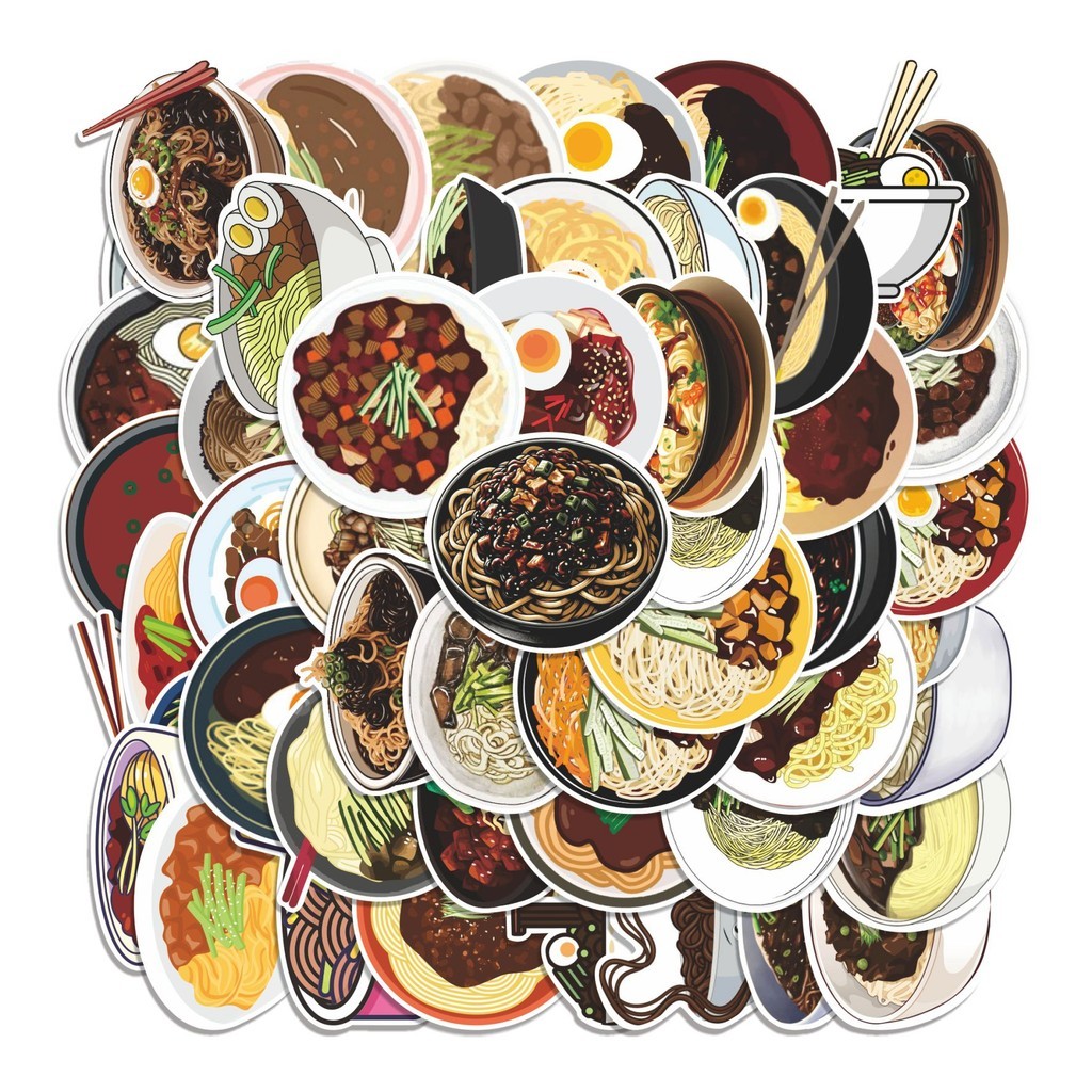 

COD 50 Pcs Stiker JAJANGMYEON CARTOON Lucu Anti Air Untuk Dekorasi Notebook Sepeda Skateboard Handphone