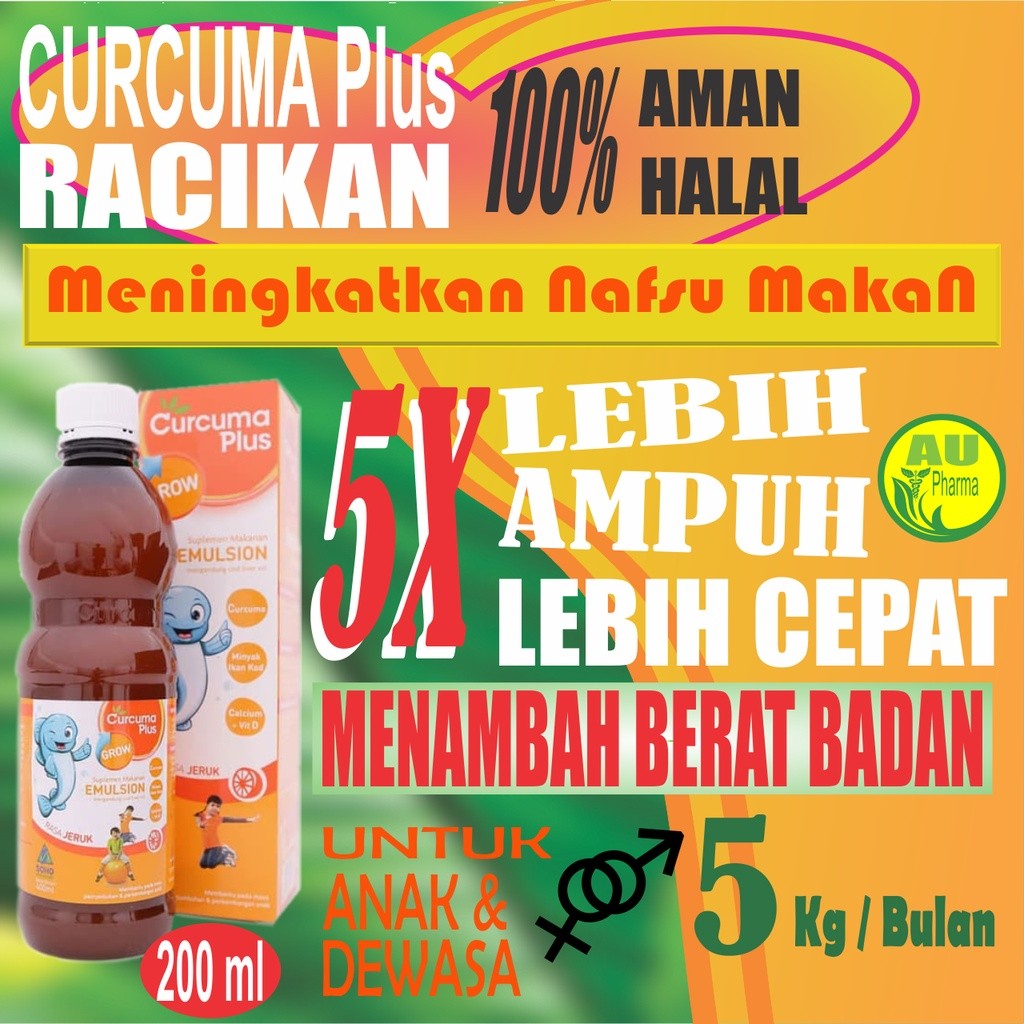 BGH75 Curcuma plus racikan vitacino vitamin penambah nafsu makan dan penggemuk anak