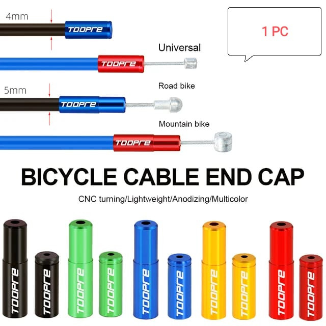TOOPRE End Cap Tutup Cover Kepala Selang Kabel Housing Outer Shifter 4mm dan Brake Rem 5mm Premium, 