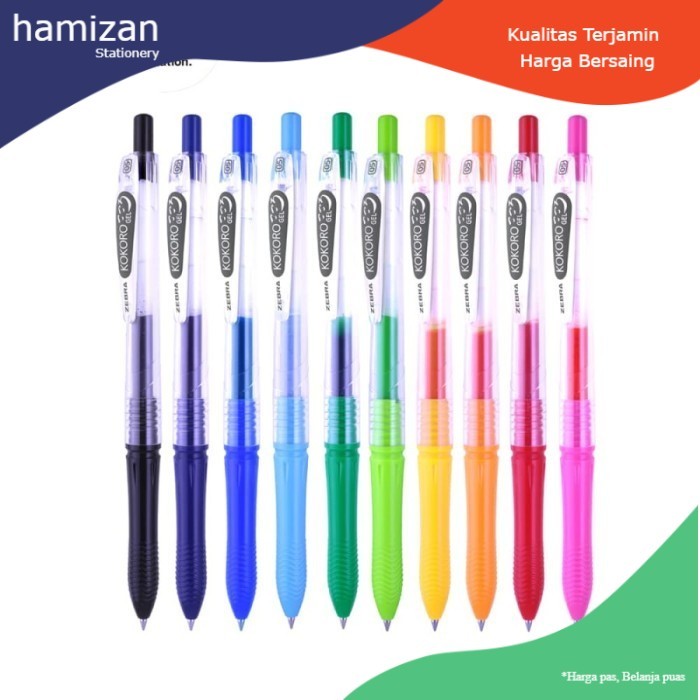 

Zebra Gel Pen Kokoro Color 0.5mm / Pulpen Gel Warna Lucu Berkualitas - Light Blue