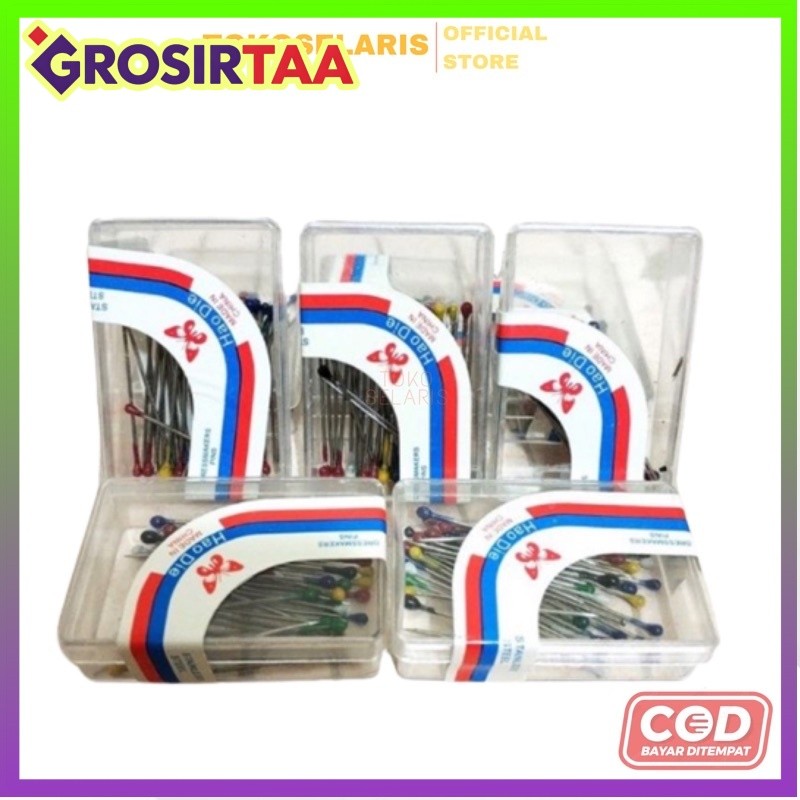 COD MAKASSAR Jarum Pentul hijab fashion Jarum pentul per Box Mini Pentul hijab Tokoselaris grosirtaa