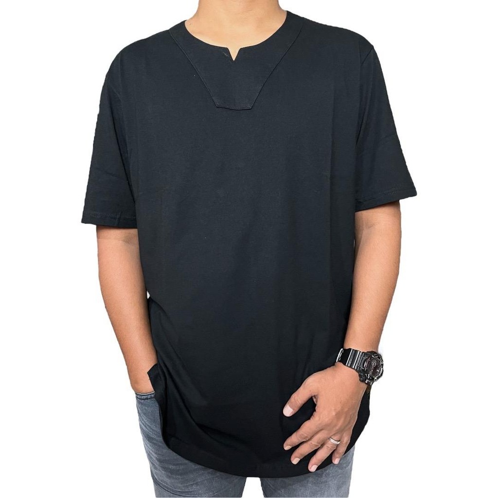 Baju Koko Kurta Kaos Pria Combed 24S / Kurta Lengan Pendek / Kurta Kaos