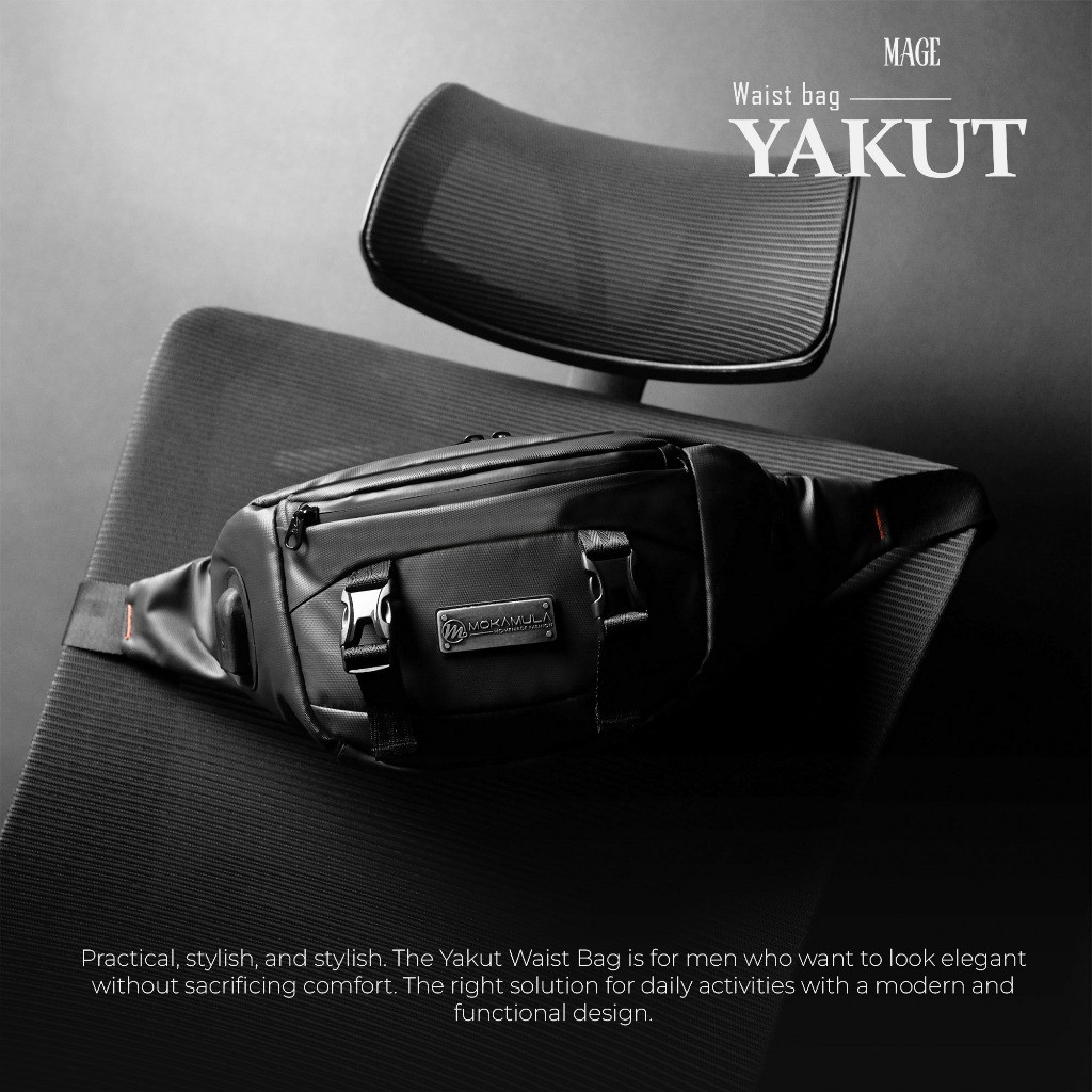 GH56TG WAISTBAG YAKUT MAGE BY MOKAMULA | Tas Selempang Pria | Tas Pinggang Anti Air