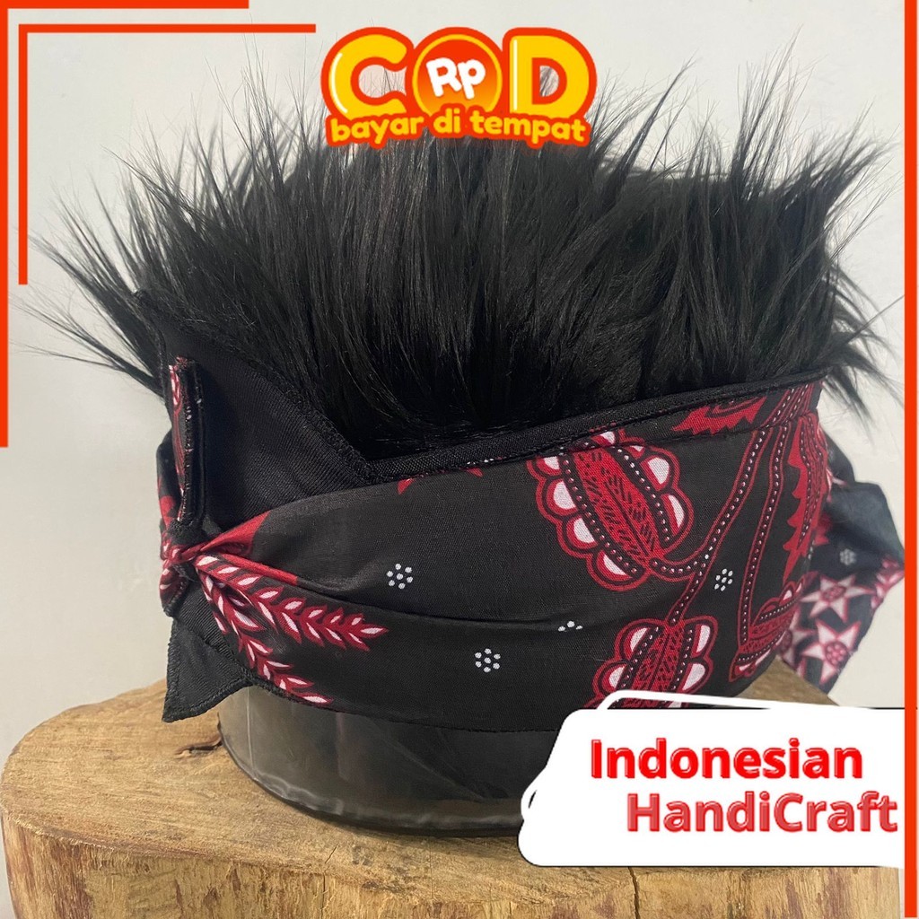 Udeng Rambut Palsu, Iket Sunda, Udeng Bali, Ikat kepala, Udeng Hitam, Udeng Jawa, topi rambut udeng