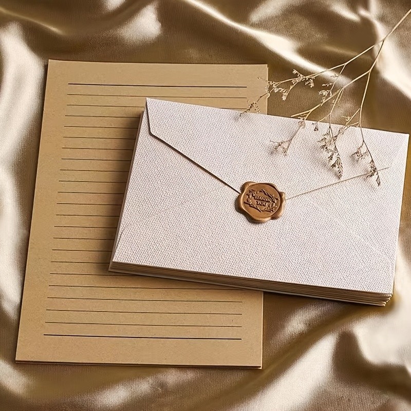 

16 Pcs Vintage Stationery Paper With Envelopes Set 3 Burlap Envelopes And 10 Writing Stationery Paper With 3 Stickers Letter Set