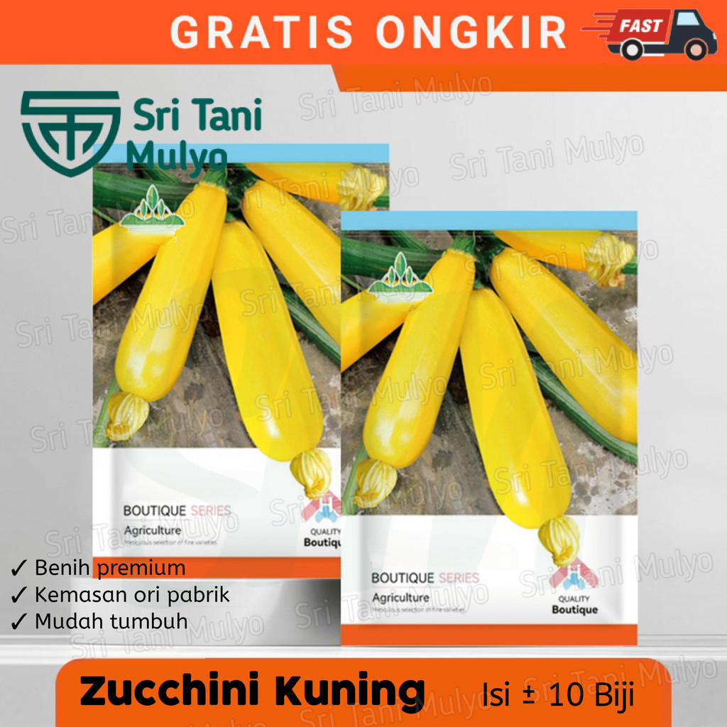 OM - BENIH ZUCCHINI KUNING BERKUALITAS KEMASAN PABRIK-BIBIT ZUCCHINI