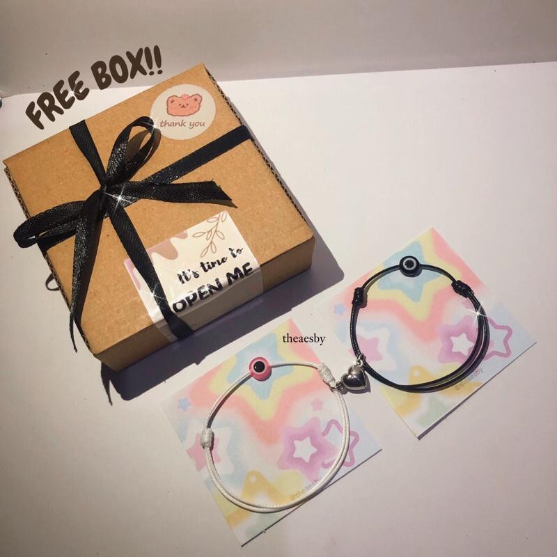 (TANPA PO) GELANG TALI EYE MAGNET  , GELANG COUPLE, GELANG MATA, GELANG PERSAHABATAN, GELANG EYE, GE