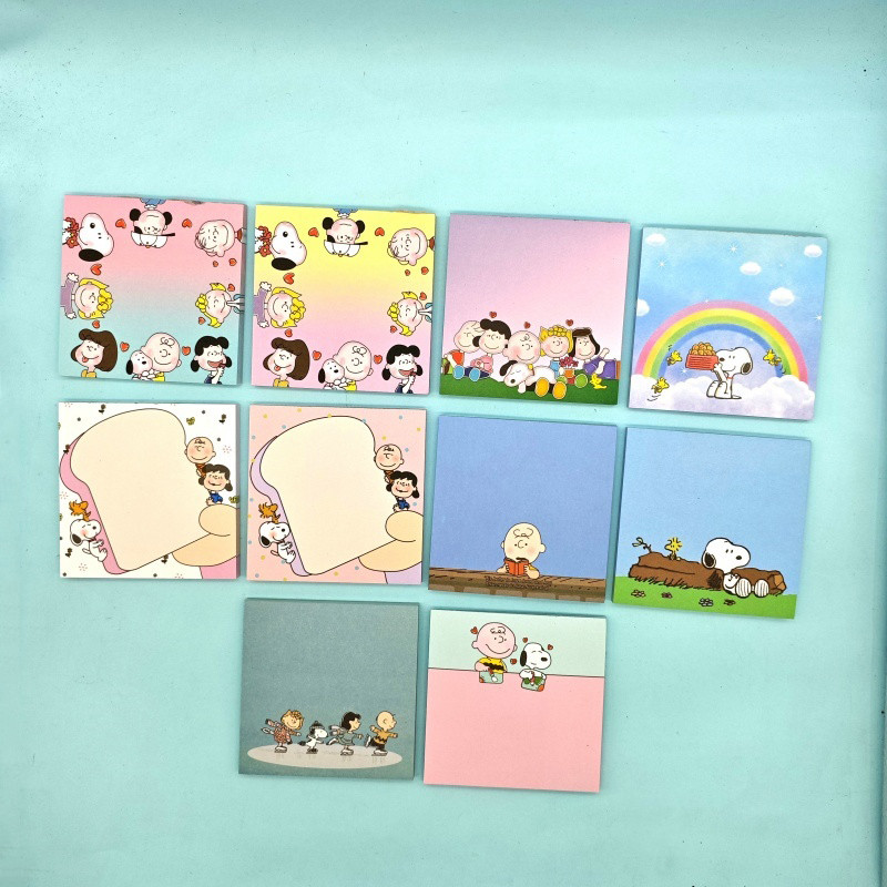 

Kawaii Disney Snoopy Memo Pad Sticky Notes Cute Stationery Notepad Label Post Office School Supplies Kids Gift