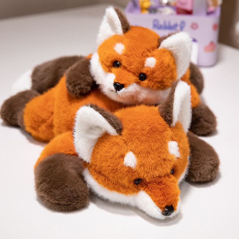 

40/55CM Cute Furry Huggable Long Tail Fox Doll Soft Stuffed Kawaii Fox Doll Pillow Home Decor Birthday Christmas Gift