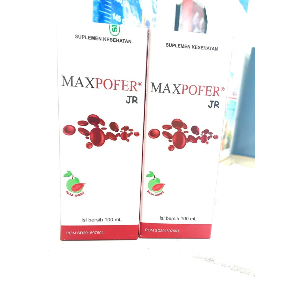 Maxpofer JR Sirup 100 Ml - Suplemen Vitamin Zat Besi Anak