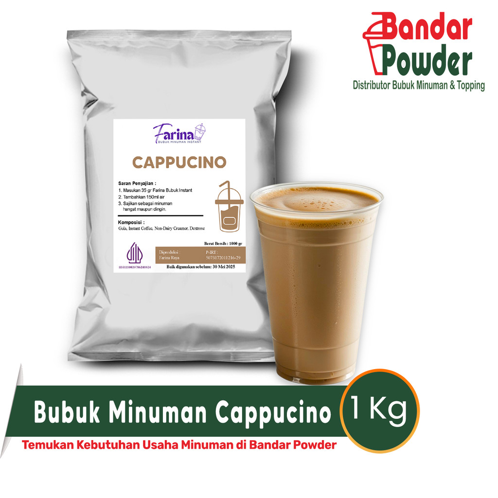 

Bubuk Minuman Cappucino 1kg - Farina Serbuk Minuman Mix