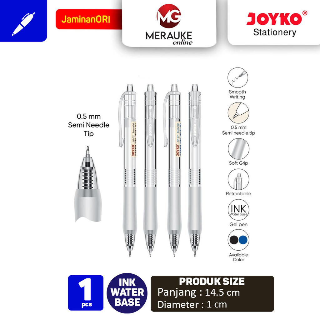 

Pena Jel Joyko Gel Pen GP-371 Bontu 0.5mm (Satuan)