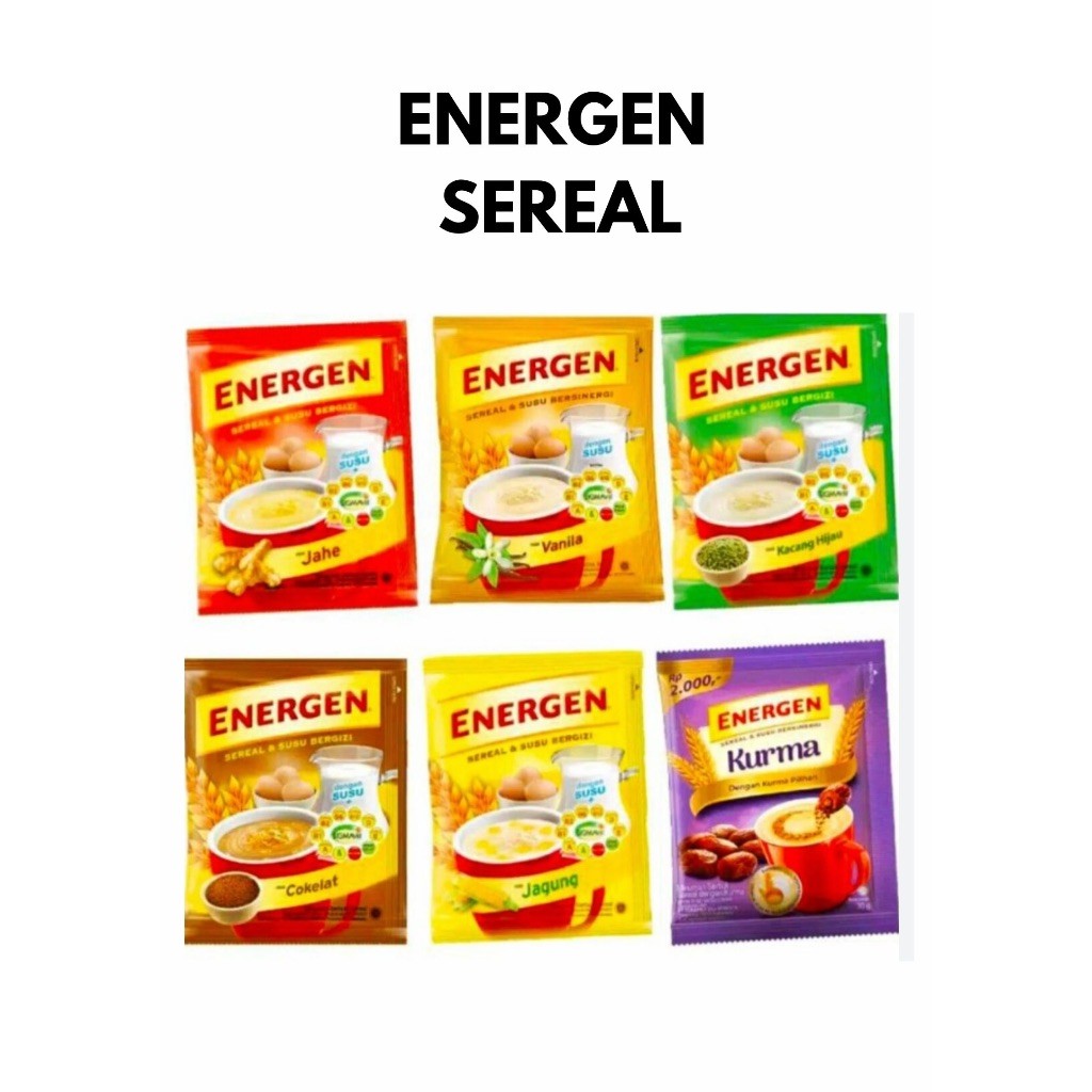 

Energen Cereal Sereal Energen Semua Rasa - Vanilla / Coklat / Kacang Hijau / Jahe / Kurma