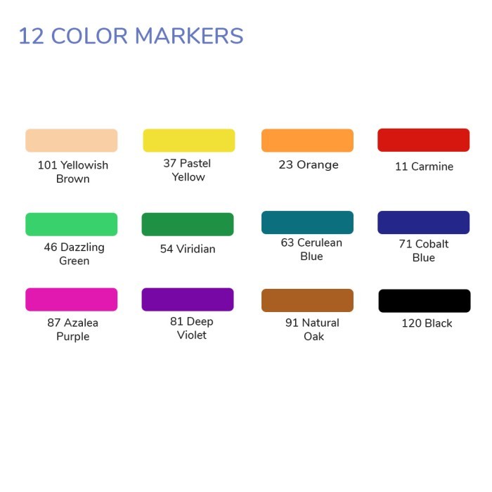 

Languo Color Marker Set Double Tip / Spidol 2 sisi - Set 12