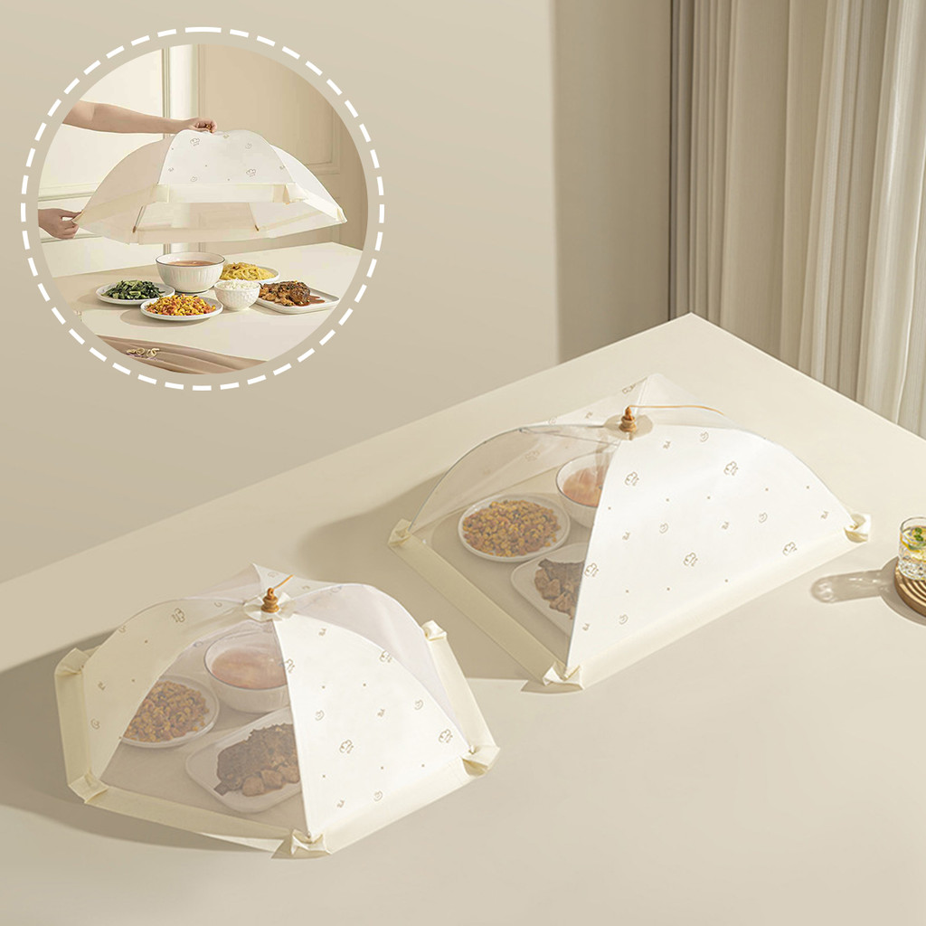 Tudung saji modern Bulat/Persegi tudung saji lipat tudung saji serbaguna Bernapas dan anti serangga