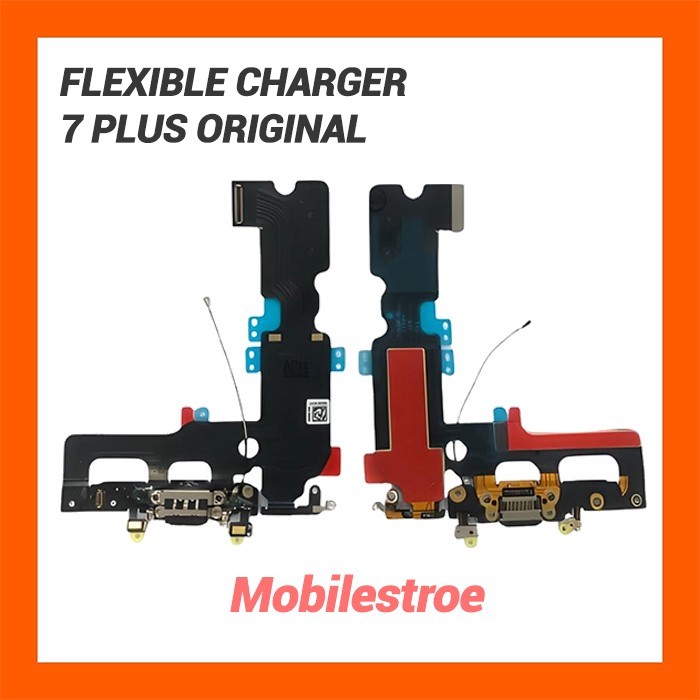 FLEXIE KONEKTOR CHARGER IPHONE 7 PLUS ORINAL COPOTAN 100% - Abu-abu
