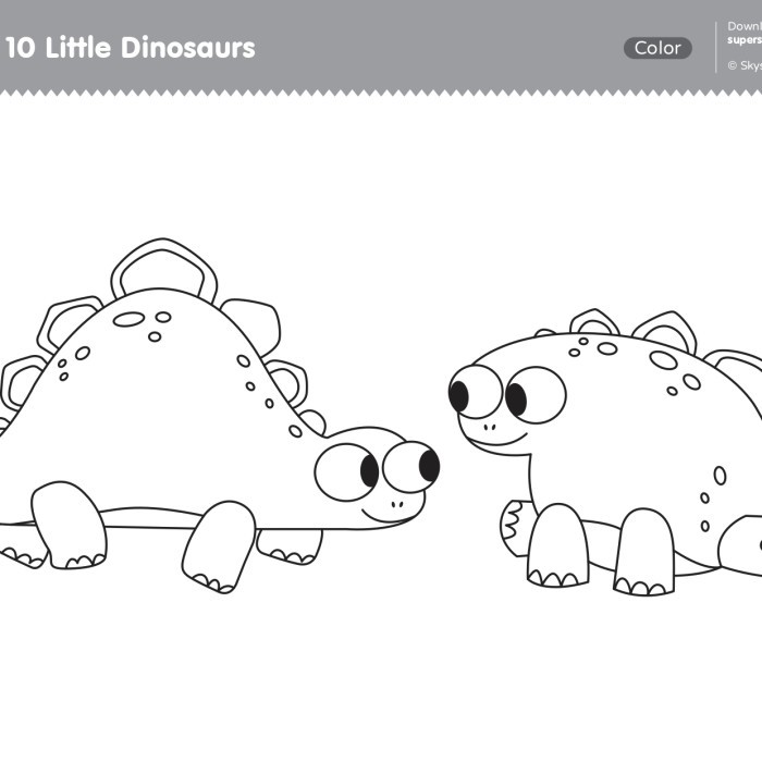 

10 LEMBAR kertas mewarnai, GAMBAR MEWARNAI tema DINOSAURUS