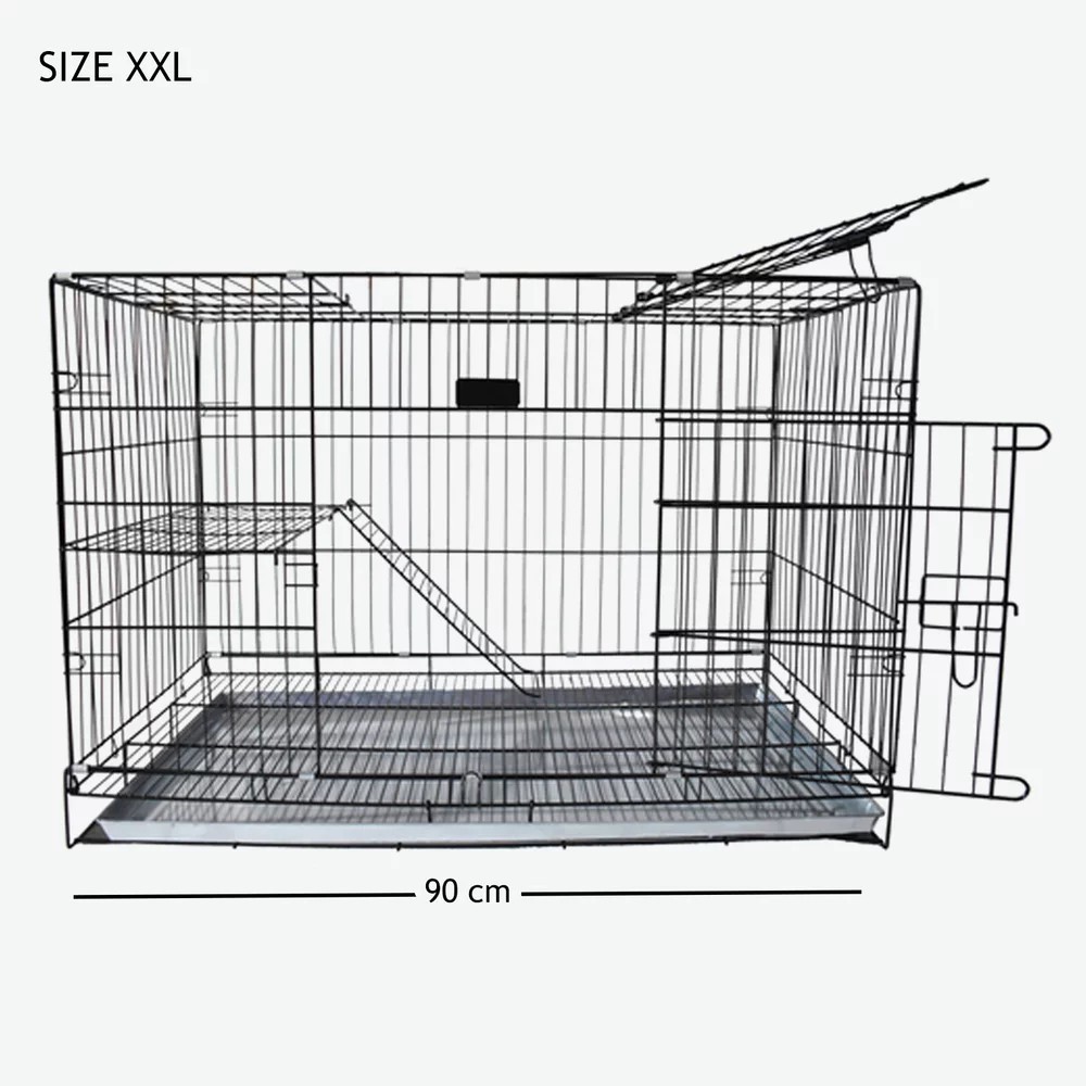 Kandang 90 Cm Tingkat 2 (Tanpa Roda) KT290 - Kandang Hewan Kucing Kelinci