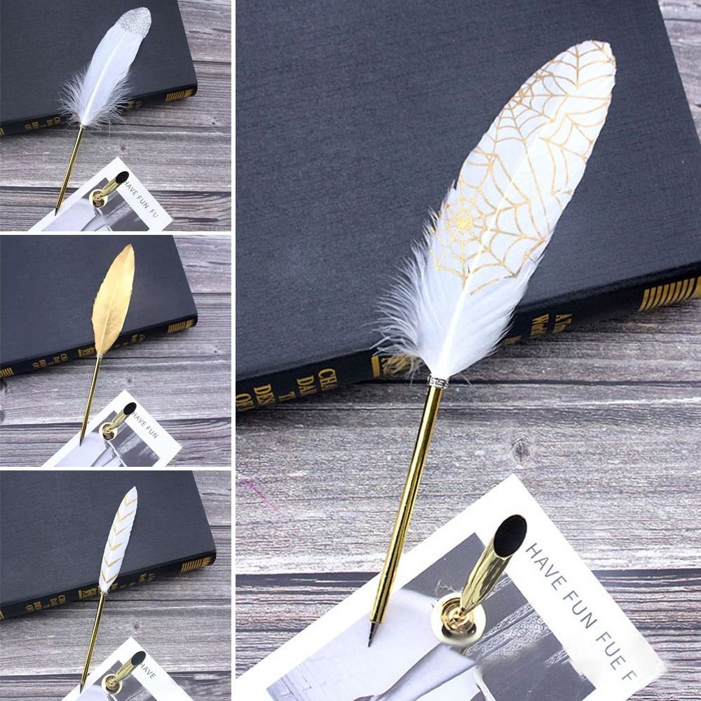 

School Office Supplies Novelty Stationery Smooth Ballpoint Pens Feather Pen Writing Tool Signature