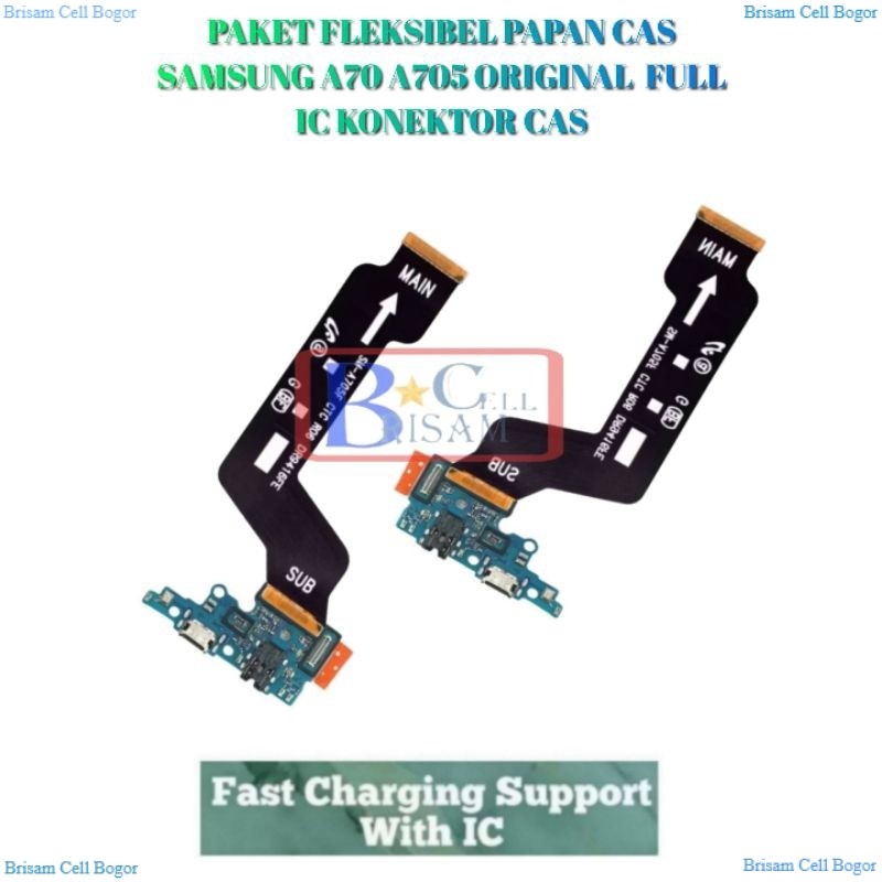 PAKET FLEKSIBEL PAPAN CAS SAMSUNG A70 A705 ORIGINAL  FULL IC KONEKTOR CAS