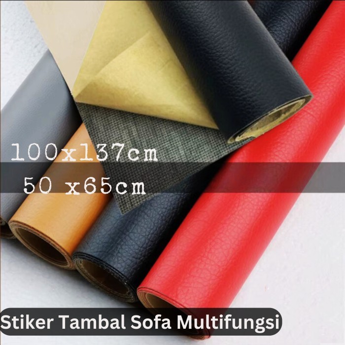 Stiker Kulit Sintetis Tambal Sofa Kursi Jok Mobil Jok Motor Waterproof