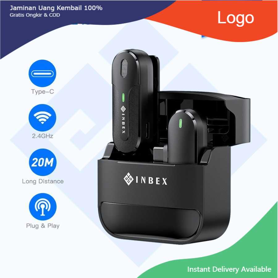 INBEX M8 Lavalier Microphone Mic Clip On Wireless f/ Smartphone Type C