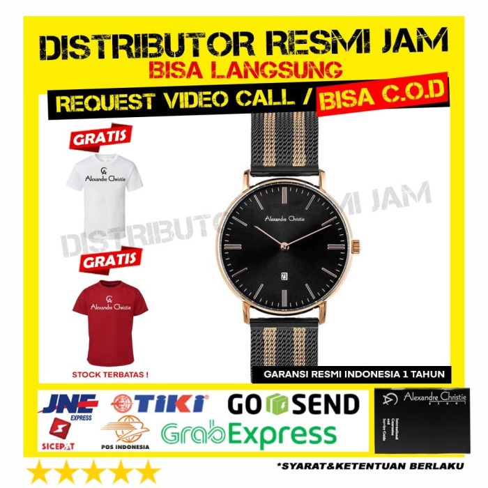 JAM ALEXANDRE CHRISTIE AC 8582 8582MD AC8582LD BLACK ROSEGOLD