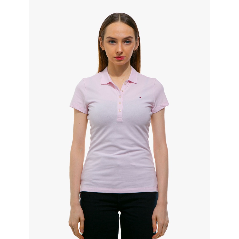 TOMMY HILFIGER - HERITAGE SLIM FIT POLO SHIRT - Pink