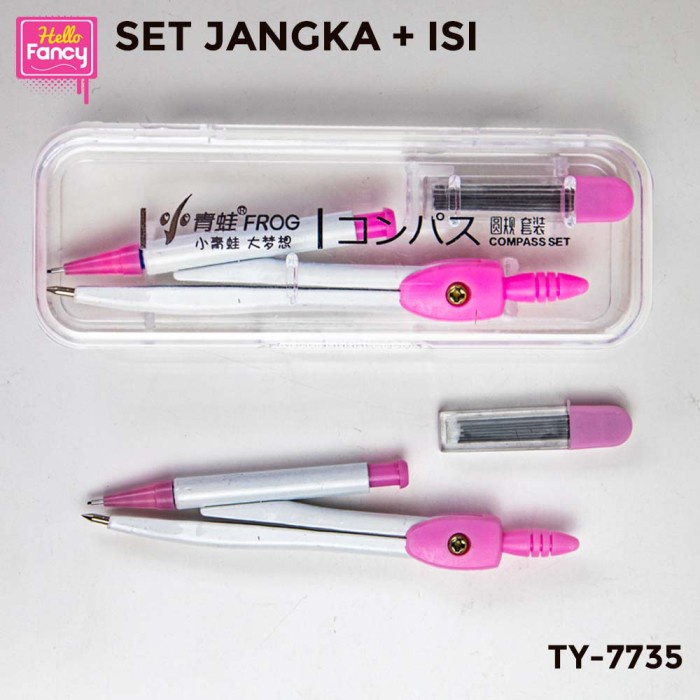 

Set Jangka Fancy + isi Pensil Cetek 11 cm / Jangkar Unik TY-7735 - Pink