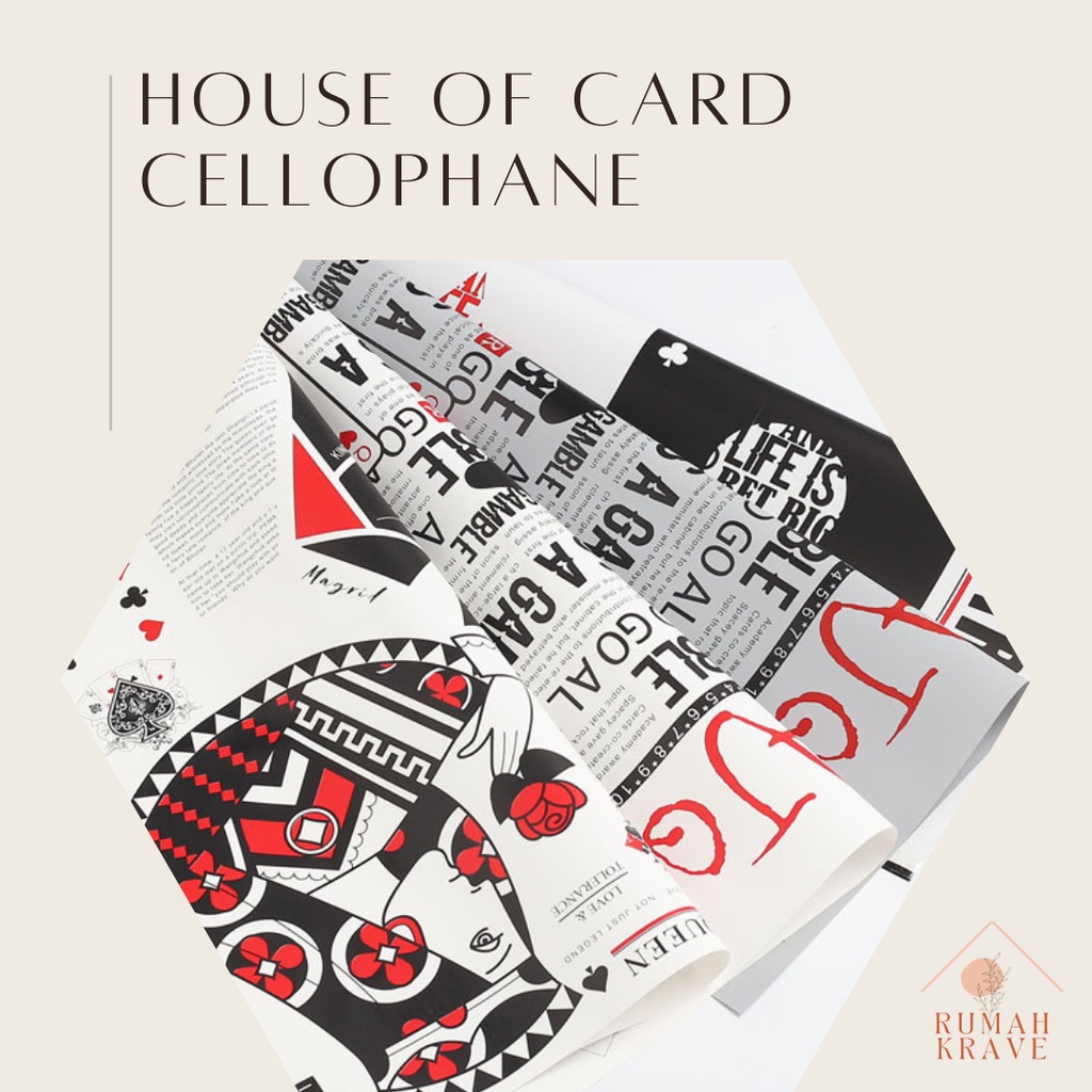 

RUMAH KRAVE - House of Cards Cellophane Kertas Buket Bunga Kado