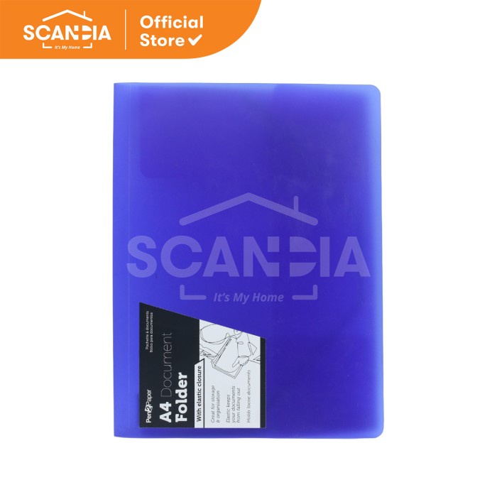 

SCANDIA Map Dokumen Document Folder with Elastic A4 Blue (SF0019)