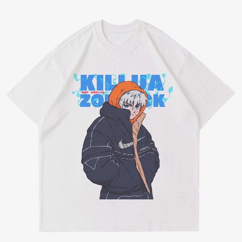 KAOS BAJU VINTAGE ANIME “KILLUA ZOLDYCK” |T-SHIRT VINTAGE ANIME KILLUA|BAJU KAOS OVERSIZE PRIA~ANIME