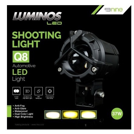LAMPU LED TEMBAK SOROT LASER 2 WARNA LUMINOS Q8