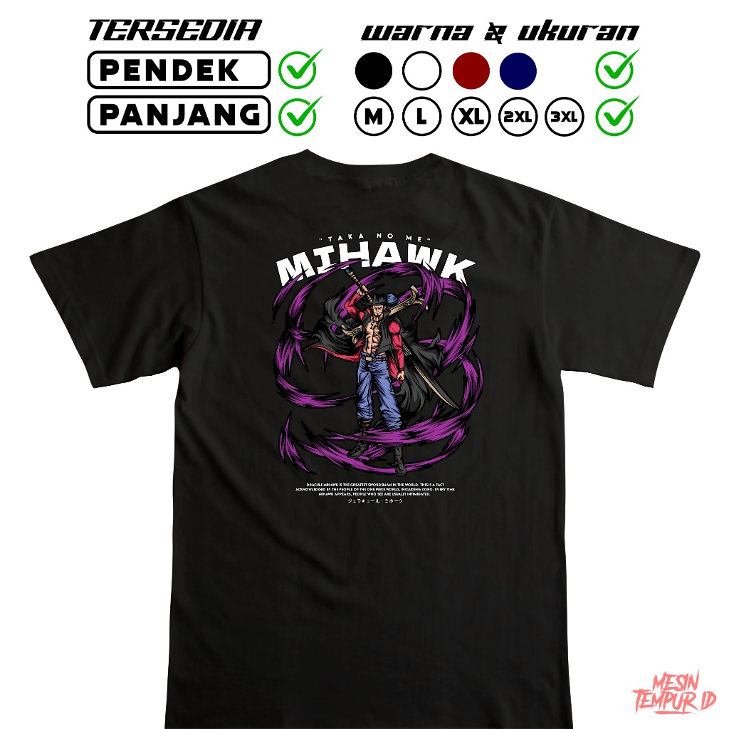 kaos one piece dracule mihawk
