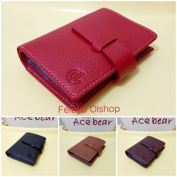 

Best Seller-Promo Dompet Kartu Card Holder Cerry Jourdan Kulit Original Pria | Wanita - Coklat Tua