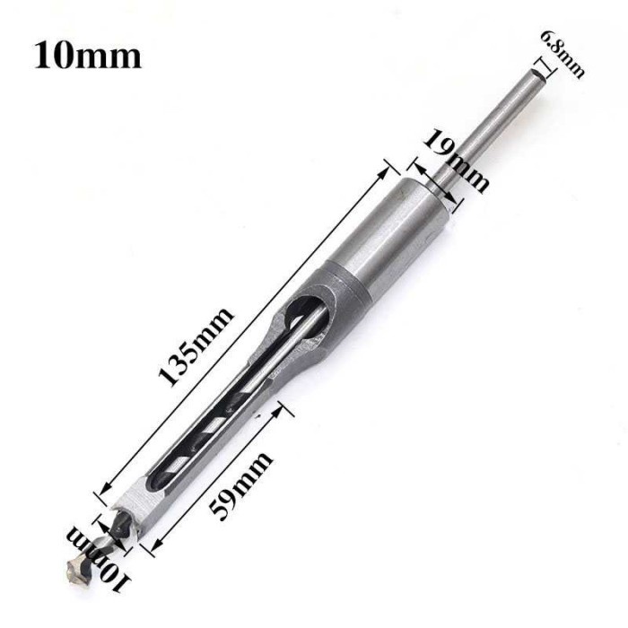 

MKKK Mata Bor Lubang Persegi HSS Square Mortise Hole Drill 10mm JCS1UI
