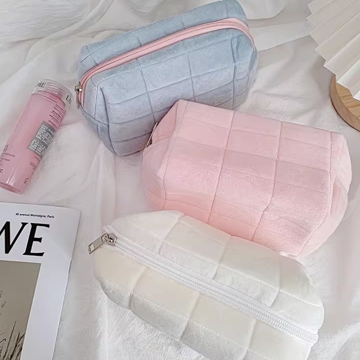 

T5958 Tempat Pouch Pillow Korea / Kotak Pensil Sleting Velvet Aesthetic Pastel / Kotak Pensil Bulu / Make Up Pouch