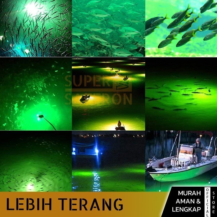 Lampu Pancing LED Fishing Lampu Celup Bawah Air 8Watt 12-24V - Hijau