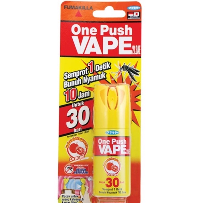 VAPE One Push Vape semprot nyamuk 30 hari ORANGE ORIGINAL