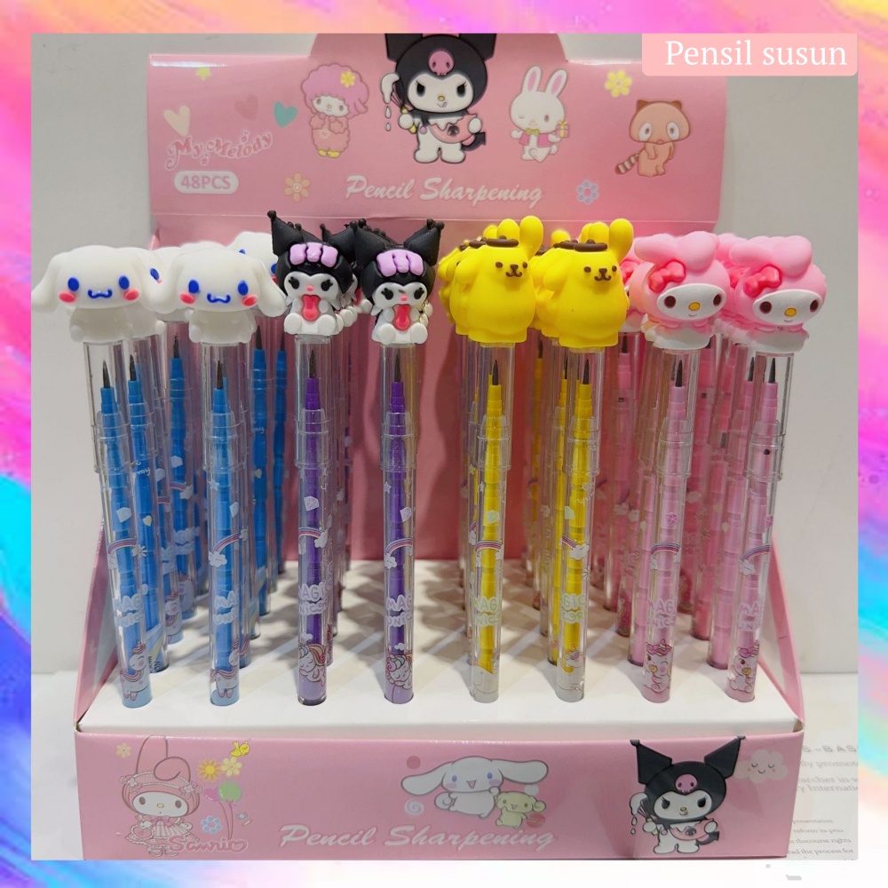 

Pensil Bensia Fancy Karakter / Pensil sambung susun / Pensil Susun banyak motif lucu