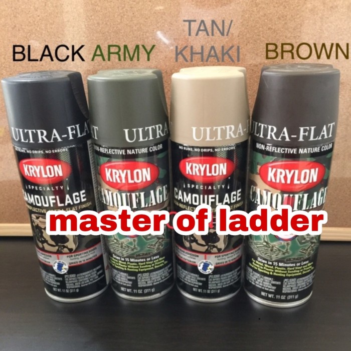 cat semprot efek loreng/ Krylon spray camouflage military - Black