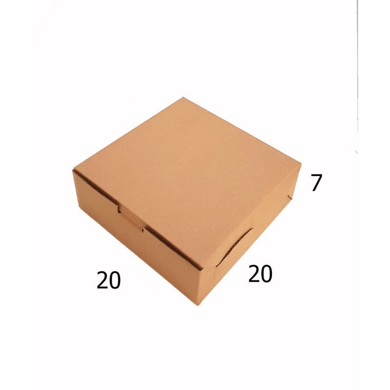 

BOX 20X20X7 KARTON CORRUGATED DUS PACKING BROWN KRAFT KARDUS COKLAT KOTAK POLOS DOS HAMPERS