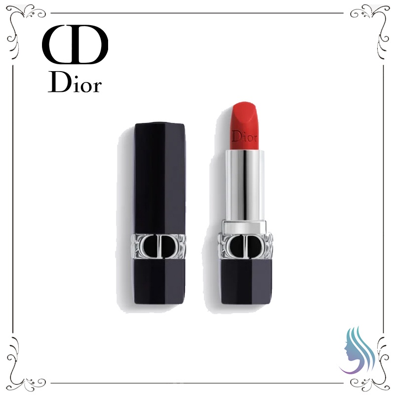 【COD】 Dior Lipstik Rouge DIOR Refillable lipstick with 4 couture finishes: satin, matte, metallic & 
